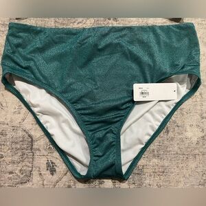 Freshwater women XL (16-18) shimmer teal bikini bottoms